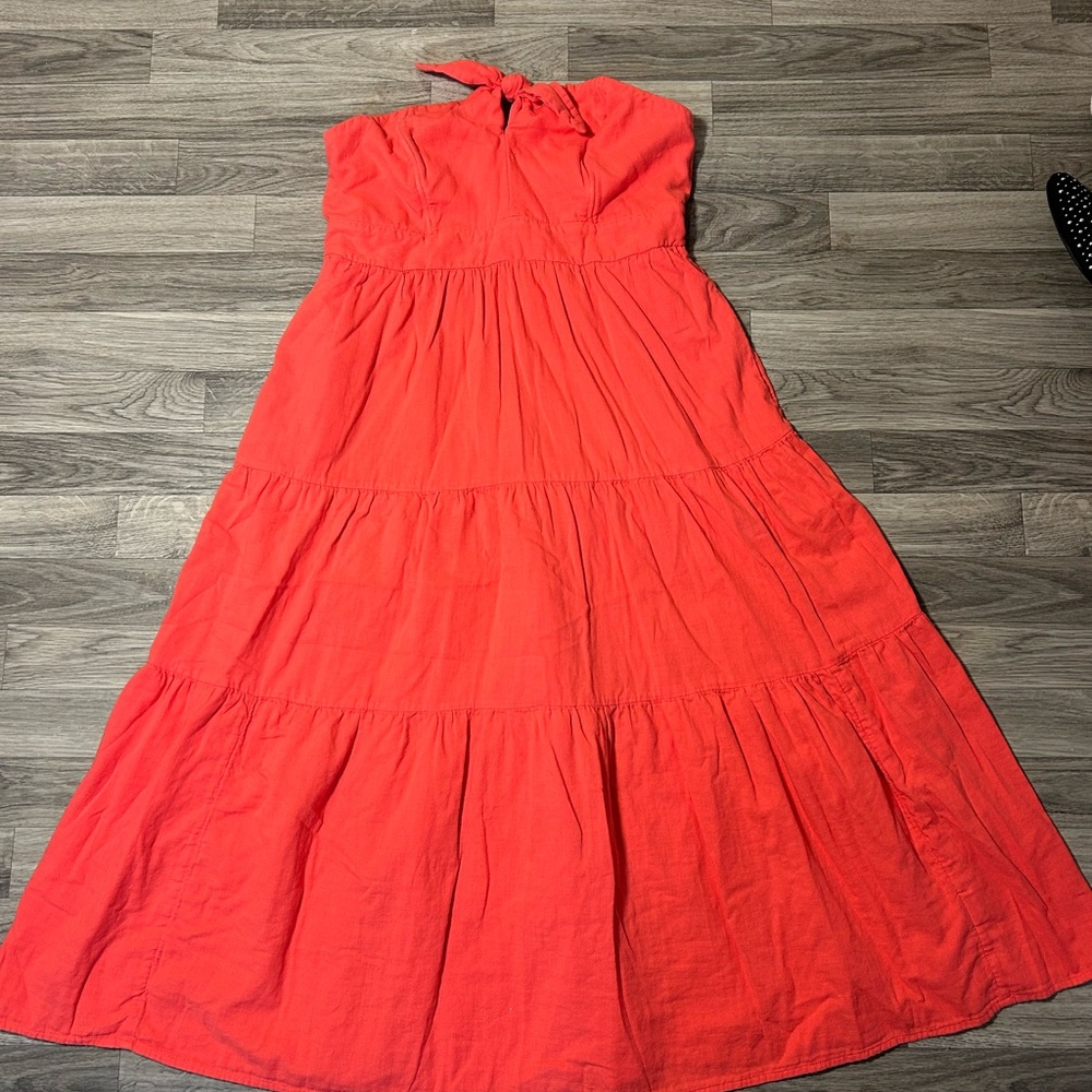 Pink Maxi Sundress with Ruched Ruffled Tiered Design for Casual Resort Wear